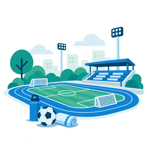 Sportplatz und Leichtathletikbahn